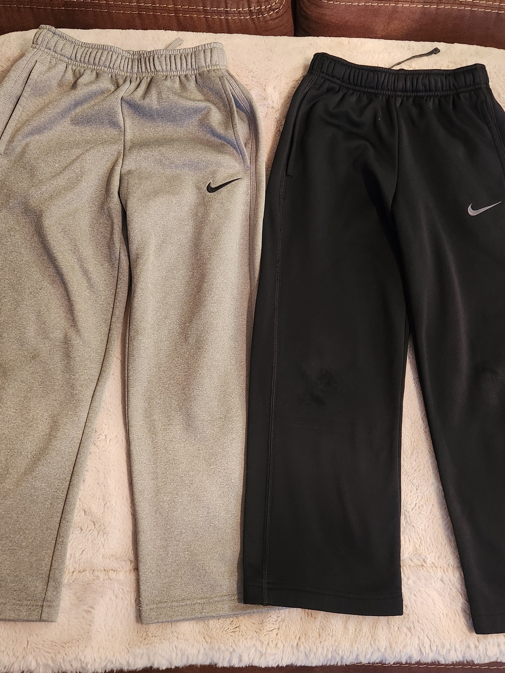 Nike Kids Jogger Pants Pair - Gray & Black BOYS SMALL